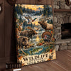 Maxcorners Wildlife Outdoor Moose Turkey Mountain Stream Personalized Canvas Wall Art