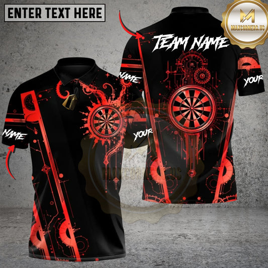 Maxcorners Darts Cyberpunk Tech Master Multicolor Customized Name, Team Name 3D Shirt