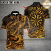 Maxcorners Asian Dragon Dart Design Multicolor Customized Name, Team Name 3D Shirts