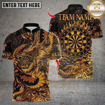Maxcorners Asian Dragon Dart Design Multicolor Customized Name, Team Name 3D Shirts