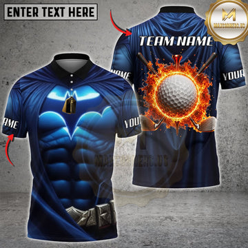 Maxcorners Darts Blue Black Muscular Armor Blazing Fire Ring Personalized Name 3D Unisex Shirt