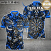 Maxcorners Darts Furious Bull Mascot Muscular Frame Target Board Scratch Graphic Multicolor Customized Name, Team Name 3D Shirts