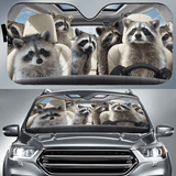 Maxcorners Raccoon Car All Over Printed 3D Sun Shade