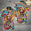 Maxcorners Darts Graffiti Girl Street Art Yellow Multicolor Customized Name, Team Name 3D Shirts