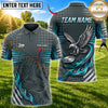 Maxcorners Disc Golf Flying Disc & Eagle Graphic with Dynamic Wave Motion Design Multicolor Customized Name, Team Name 3D Shirts