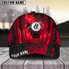Maxcorners Billiard Ball 8 Abstracts Grunge Texture Personalized Name 3D Cap (6 Colors)