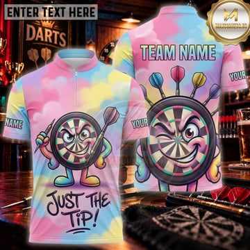 Maxcorners Darts Neon Pink Just The Tip Skull Personalized Name 3D Unisex Shirt