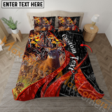 Maxcorners Custom Text Premium Deer Hunting Mutilcolor Option Bedding Set 3D All Over Printed