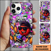 Maxcorners Bowling Graffiti Sticker Ball Character Multicolor Personalized Name 3D Phone Case