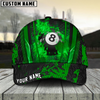 Maxcorners Billiard Ball 8 Abstracts Grunge Texture Personalized Name 3D Cap (6 Colors)