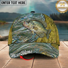 Maxcorners Fishing Metallic Water Ripple Texture Personalized 3D Cap (12 Fish Species)