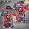 Maxcorners Darts Graffiti Girl Street Art Yellow Multicolor Customized Name, Team Name 3D Shirts