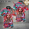Maxcorners Darts Graffiti Girl Street Art Yellow Multicolor Customized Name, Team Name 3D Shirts