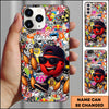 Maxcorners Bowling Graffiti Sticker Ball Character Multicolor Personalized Name 3D Phone Case
