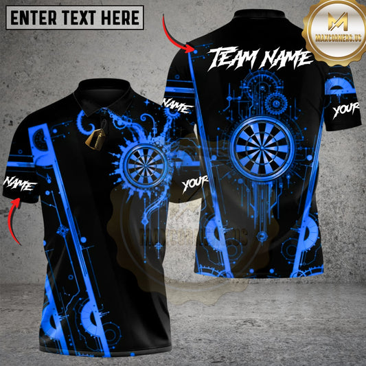 Maxcorners Darts Cyberpunk Tech Master Multicolor Customized Name, Team Name 3D Shirt