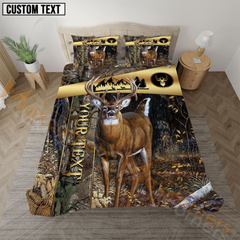 Maxcorners Camo Comforter Set For Hunters Personalized Name Bedding Set 3D All Over Printed
