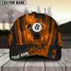 Maxcorners Billiard Ball 8 Abstracts Grunge Texture Personalized Name 3D Cap (6 Colors)