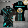 Maxcorners Billiards Gold 9 Ball Elite Customized Name, Team Name 3D Shirt (6 Colors)