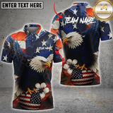 Maxcorners Golf American Eagle Glory Personalized Name 3D Unisex Shirt