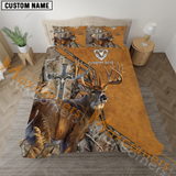 Maxcorners Custom Text Blue Wilderness Deer Hunting Mutilcolor Option Bedding Set 3D All Over Printed