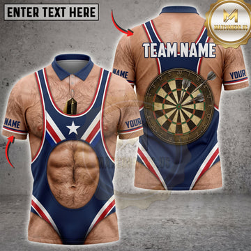 Maxcorners Darts American Flag Singlet Dartboard Personalized Name 3D Unisex Shirt