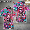 Maxcorners Darts Graffiti Girl Street Art Yellow Multicolor Customized Name, Team Name 3D Shirts