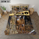 Maxcorners Camo Comforter Set For Hunters Personalized Name Bedding Set 3D All Over Printed