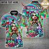 Maxcorners Darts Graffiti Girl Street Art Yellow Multicolor Customized Name, Team Name 3D Shirts