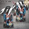 Maxcorners Billiards Ball 8 & 9 Flame Soaring Eagle American Flag Customized Name, Team Name 3D Shirt