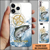 Maxcorner Fishing Golden Compass Water Splash Personalized Name 3D Phone Case (10 Fish Species)