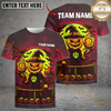 Maxcorners Halloween Pumpkin Pickleball Witch Customized Name & Team Name 3D Shirts