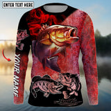 Maxcorners Bass Fishing UV Protection Quick Dry Customize Name 3D Shirt