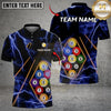 Maxcorners Billiards Ball 9 Black Thunder Lightning Customized Name, Team Name 3D Shirt (6 Colors)