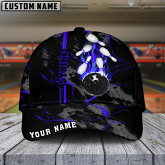 Maxcorners Bowling Strike The Blood Multicolor Personalized Name 3D Cap