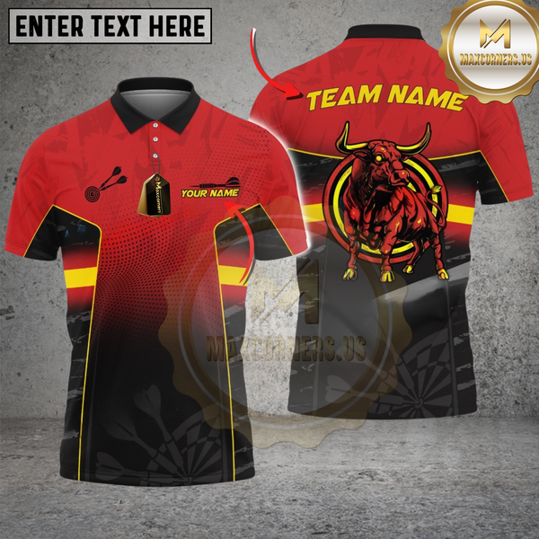 Maxcorners Darts Bull Germany Flag Personalized Name 3D Unisex Shirt