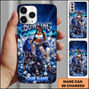 Maxcorners Bowling City Girl Dog Bling Multicolor Personalized Name 3D Phone Case