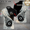 Maxcorners Billiard Flame Camo 8-Ball Pool Multicolor Customized Name, Team Name 3D Shirts