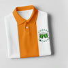 Maxcorners Green Orange White Vertical Stripes St Patrick's Day Golf Shirt, Polo Shirts For Men, Golf Shirts For Men