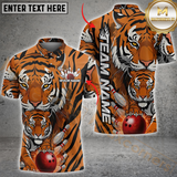 Maxcorners Bowling Tiger Strike Multicolor Customized Name, Team Name 3D Shirts
