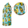 Maxcorners Tropical Pineapple Skull Pattern Golf Shirt, Women’s Golf Polo, Hawaiian Golf Shirt, Ladies Golf Shirts LM1507