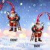 Maxcorners Custom Name Electrician Santa Ornament, Santa Christmas Gift 2D Flat LM2111