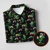 Maxcorners St Patrick's Day Leprechaun Character Golf And Beer Black Golf Shirt, Fun Women's Golf Shirts, Ladies Golf Polos