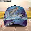 Maxcorners Fishing Blue Wave Personalized Cap (13 Breeds)