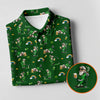 Maxcorners St Patrick's Day Leprechaun Character Golf And Beer Green Golf Shirt, Fun Golf Shirts For Men, Polo For Men