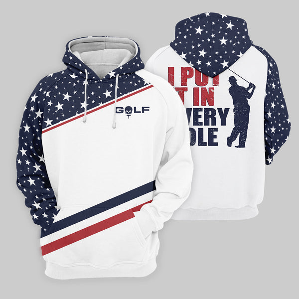 Maxcorners I Put It in Every Hole Mens Golf Polo Shirt, Mens Golf Gift, Funny Golf Shirt