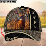 Maxcorners Premium Unique New Deer Hunting Camouflage Pattern Multicolor Personalized Name 3D Cap