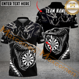 MaxCorners Darts Snake Customized Name, Team Name 3D Polo Shirt