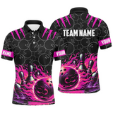 Maxcorners Bowling Flame Bowling Team Pro Multicolor Option Customized Name 3D Shirt