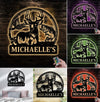 Maxcorners Personalized Hunting Metal Sign WITH LED/WITHOUT LED - Deer, Duck & Fish Wildlife Wall Art, Rustic Cabin Decor for Hunters LM0110