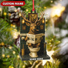 Maxcorners Personalized Acrylic Deer Bathroom Christmas Ornament - Funny Personalized Holiday Decor for Hunters & Wildlife Lovers LM0110